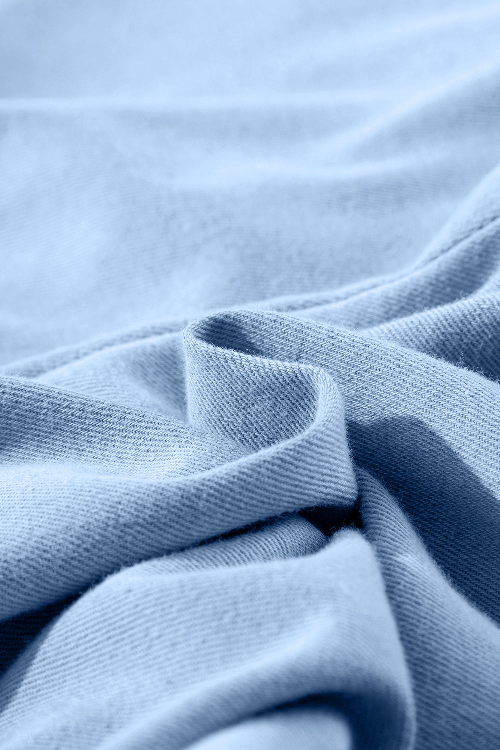 Beau Blue Light Wash Pocketed Wide Leg Denim Shorts eAura