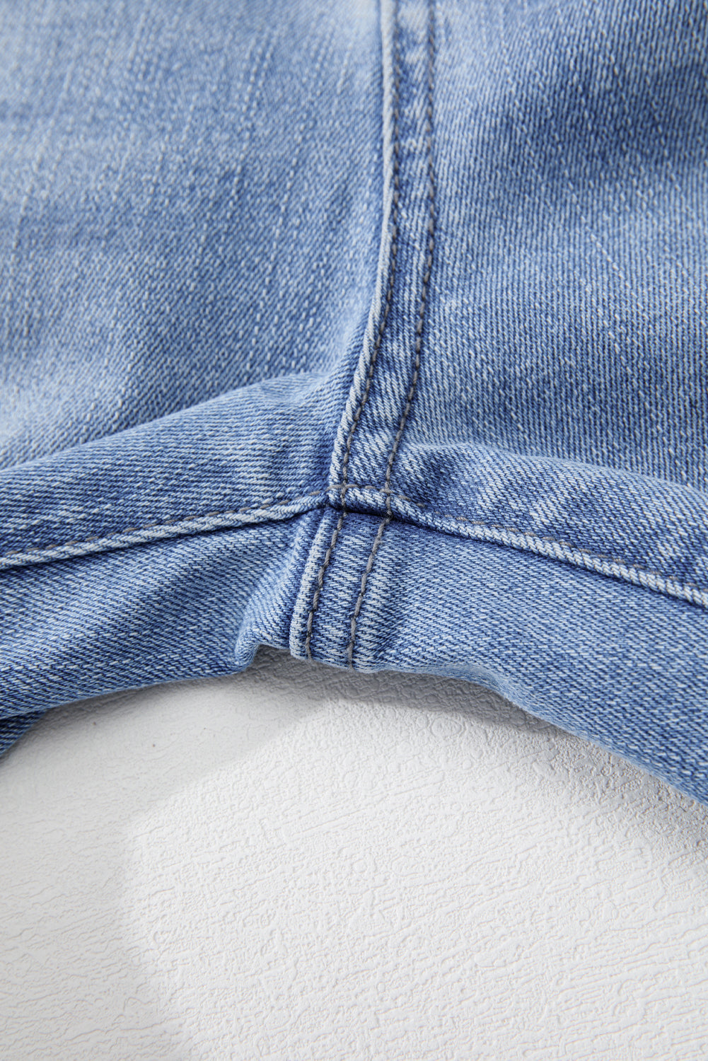 Beau Blue Mineral Wash Raw Hem High Waist Flared Jeans eAura