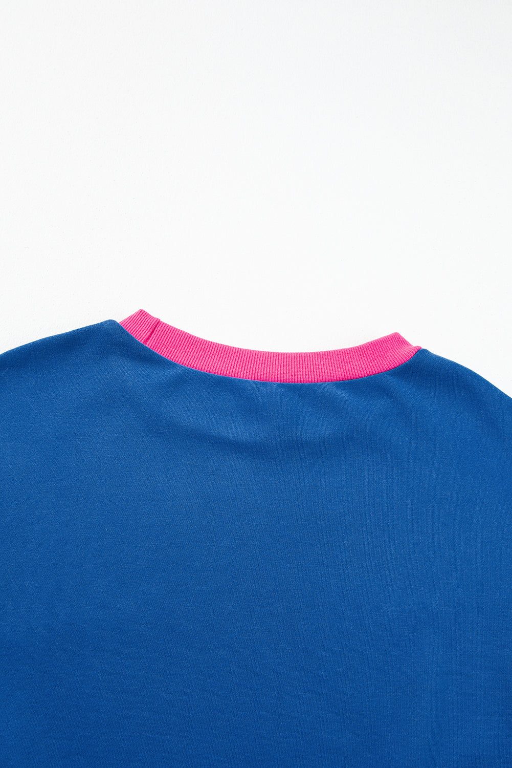 Blue Colourblock Bubble Sleeve Sweatshirt eAura