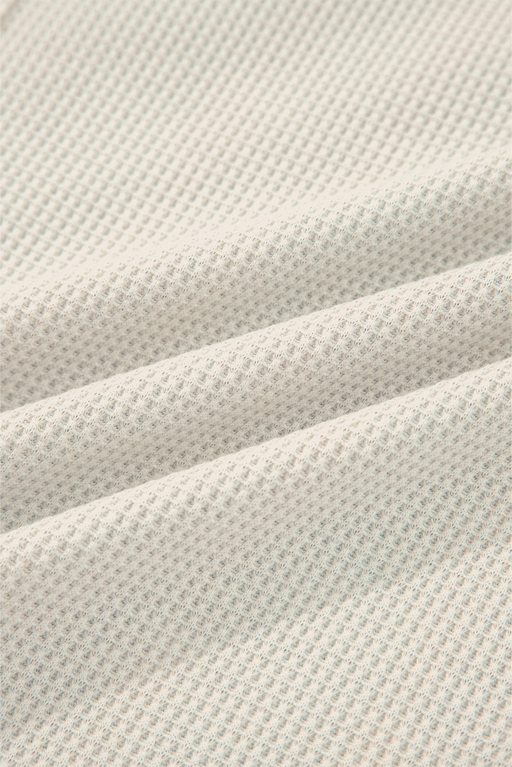 Waffle Striped Plaid Patchwork Henley Knit Top - eAura