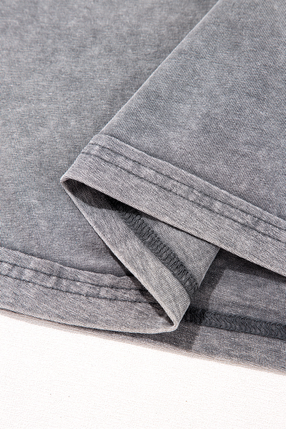 Philippine Grey Mineral Wash Half Sleeve Boyfriend Vintage T Shirt - eAura