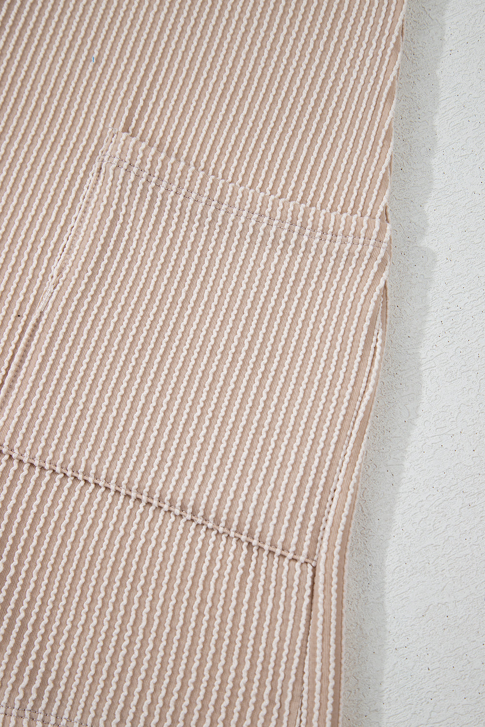 Parchment Ribbed Knit Side Pockets Buttoned Sleeveless Romper eAura