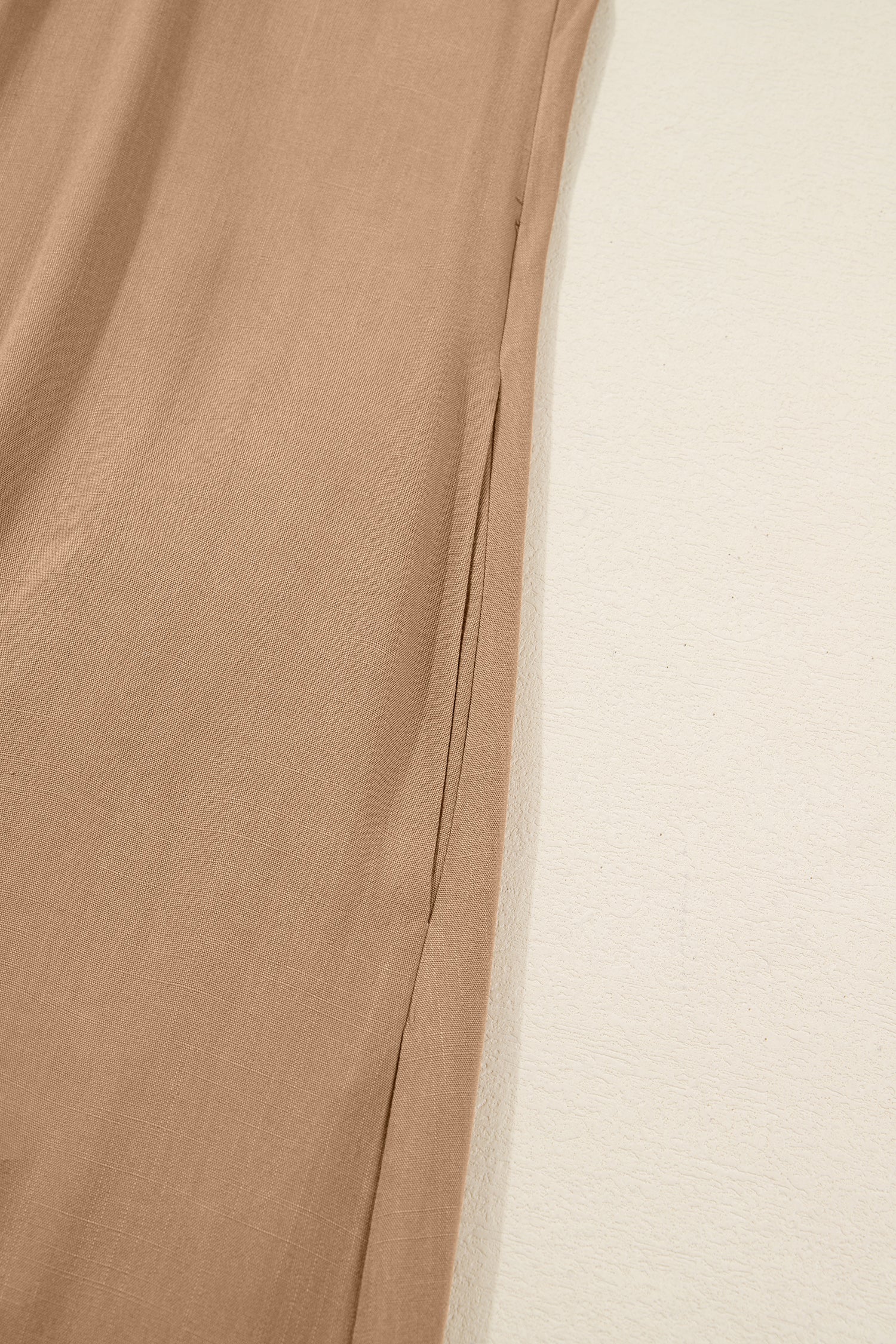 Smocked V-Neckline Leopard Piping Accent Bracelet Plus Size Long Dress - eAura