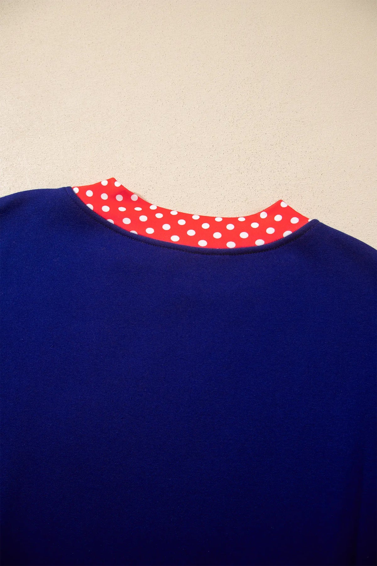 Colourblock Polka Dot Contrast Trim Oversized Sweatshirt – Dark Green