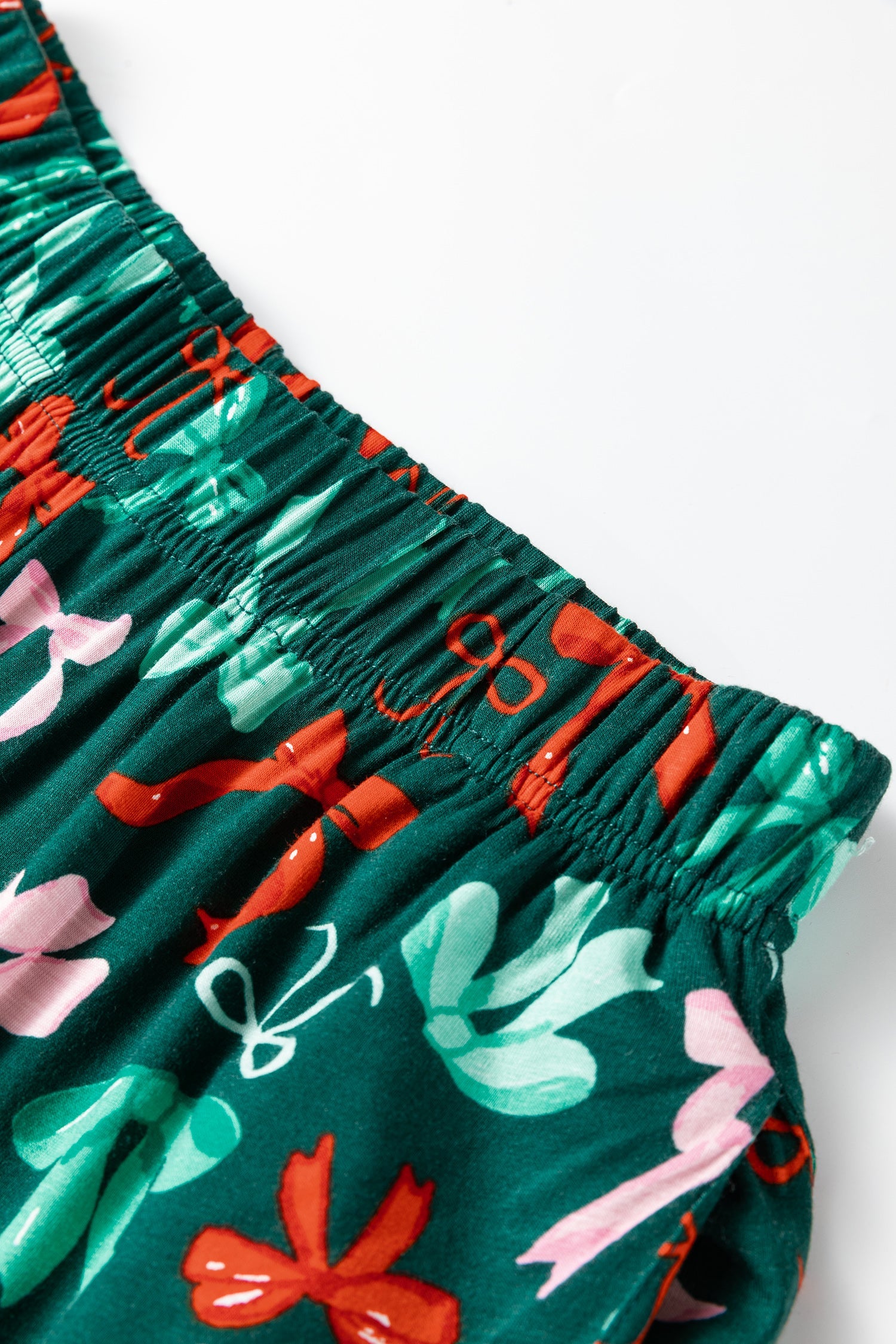 Festive Bow Print Pyjama Set - Loungewear & Sleepwear/Sleepwear