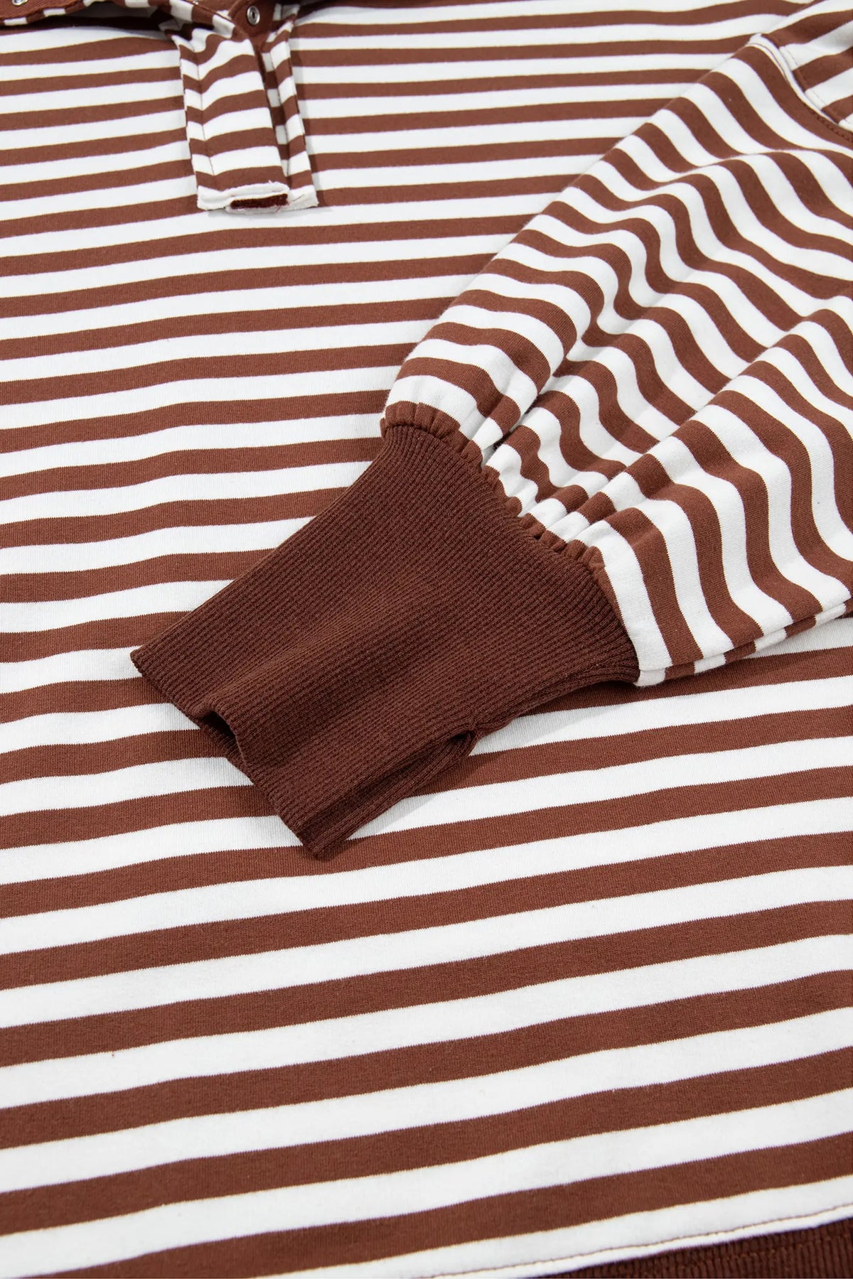 Colour Block Trim Raw Seam Split Hem Loose Pullover Sweatshirt