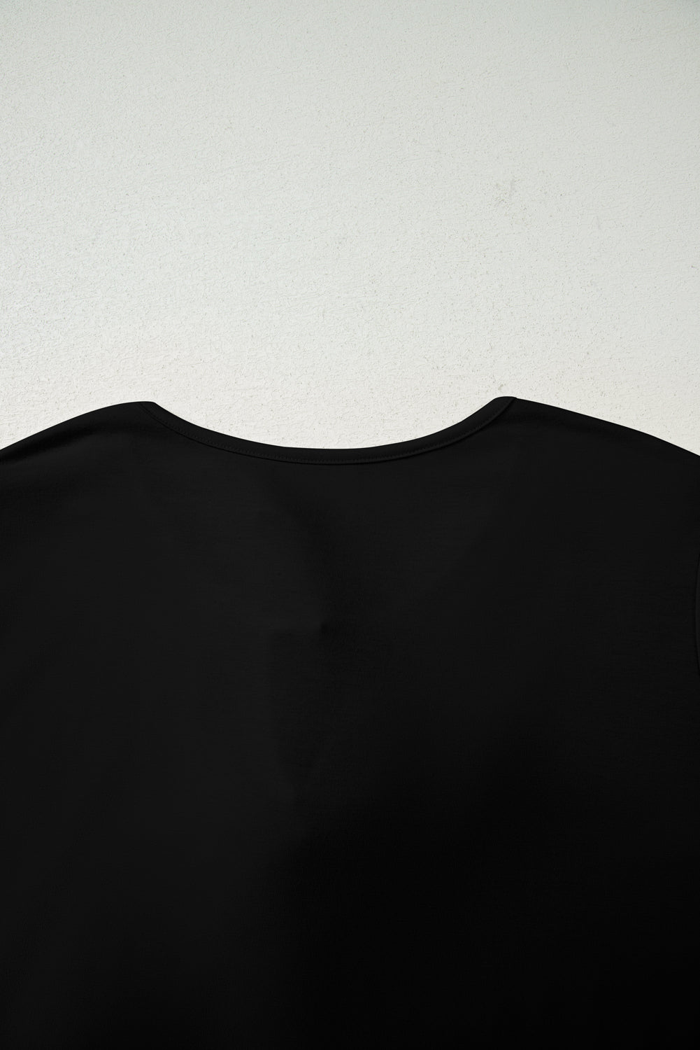 Solid Color Bow Tie Front Long Sleeve Plus Size Peplum Blouse – Black