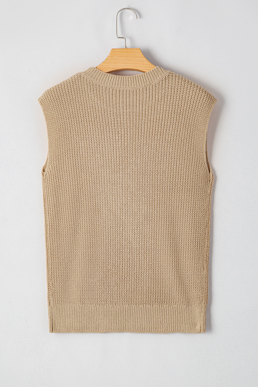 Cowboy Embroidery Round Neck Sleeveless Knit Top