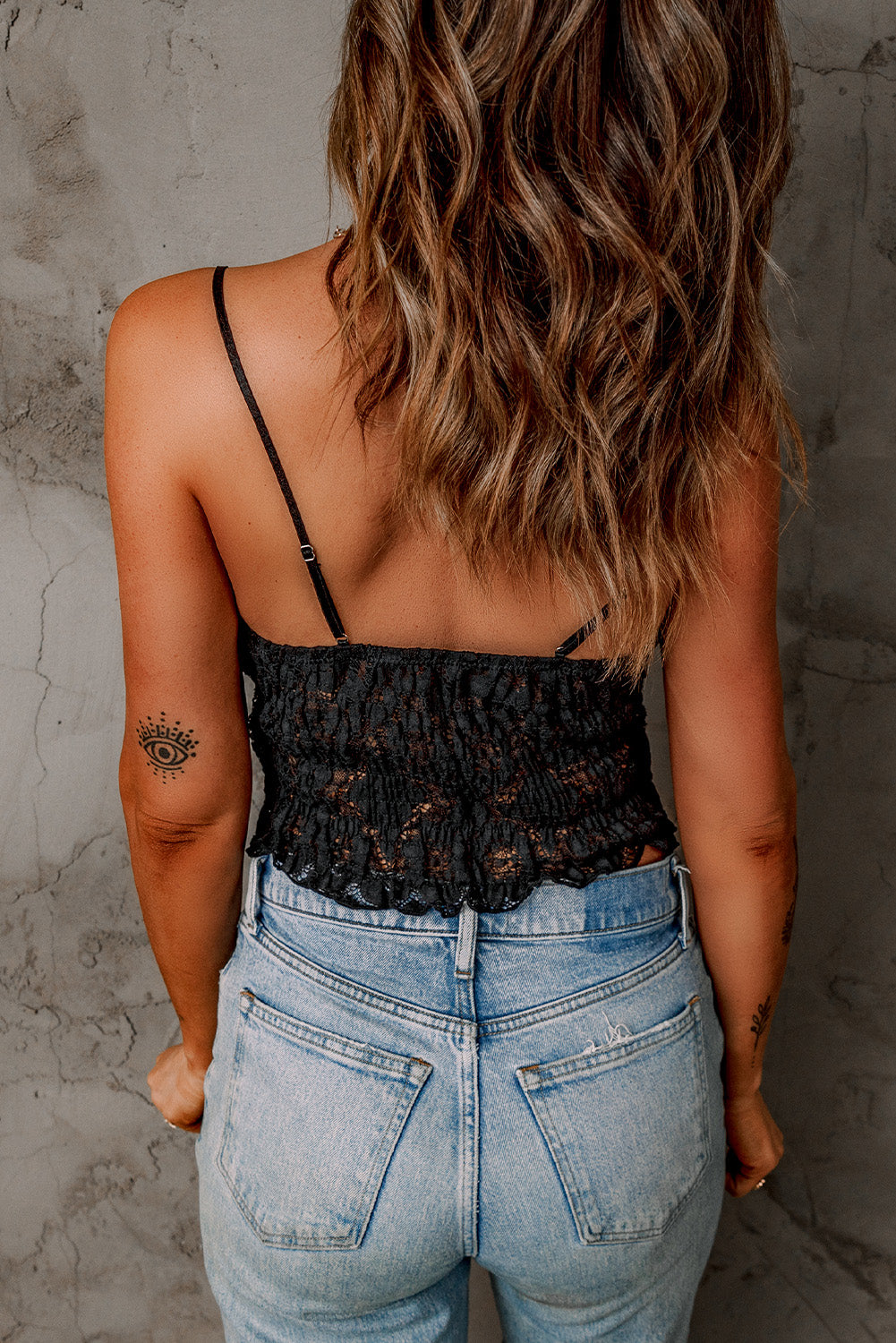 Black Lace Bralette Crop Top eAura