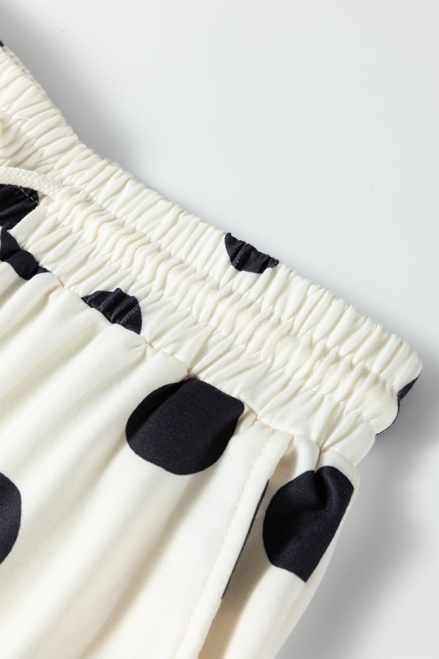 Polka Dot Print Drop Shoulder Pullover Drawstring Jogger Pant Co-ord Set