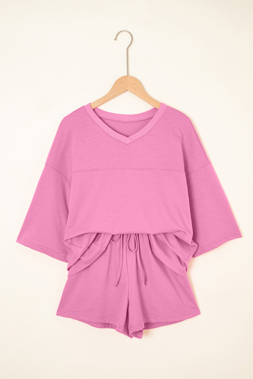 Baggy V Neck Half Sleeve Tee and Shorts Co-ord Set eAura