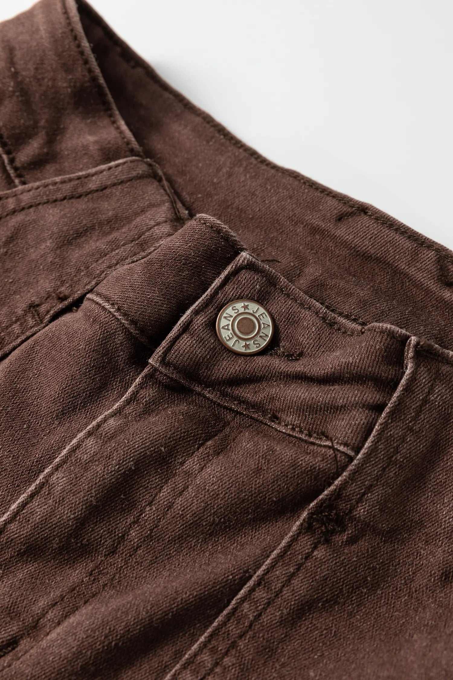 Dusk Blue Retro Washed Patch Pocket Stretchy Jeans