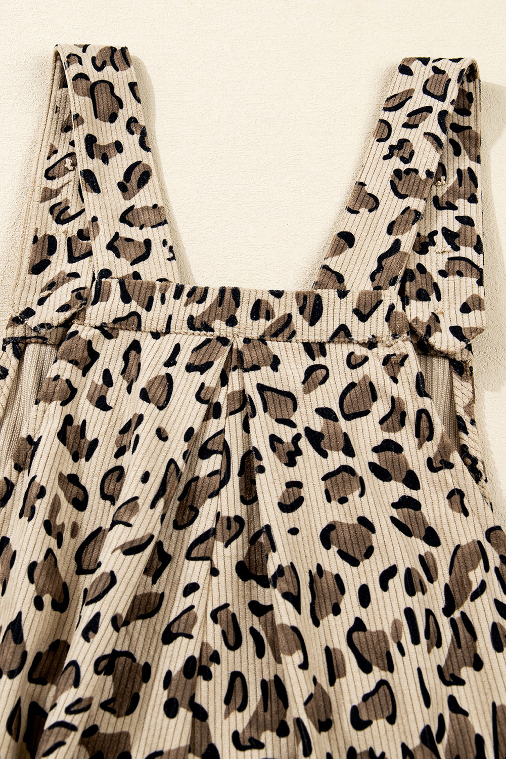 Brown Leopard Bib Wide Leg Jumpsuit - eAura
