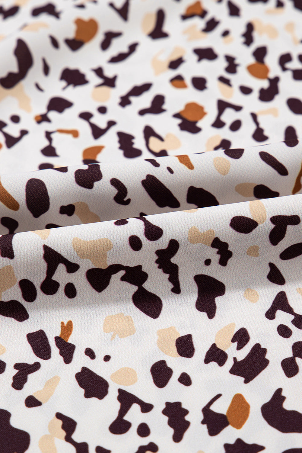 Khaki Leopard Ruffled Flutter Sleeve Keyhole Back Mini Dress - eAura