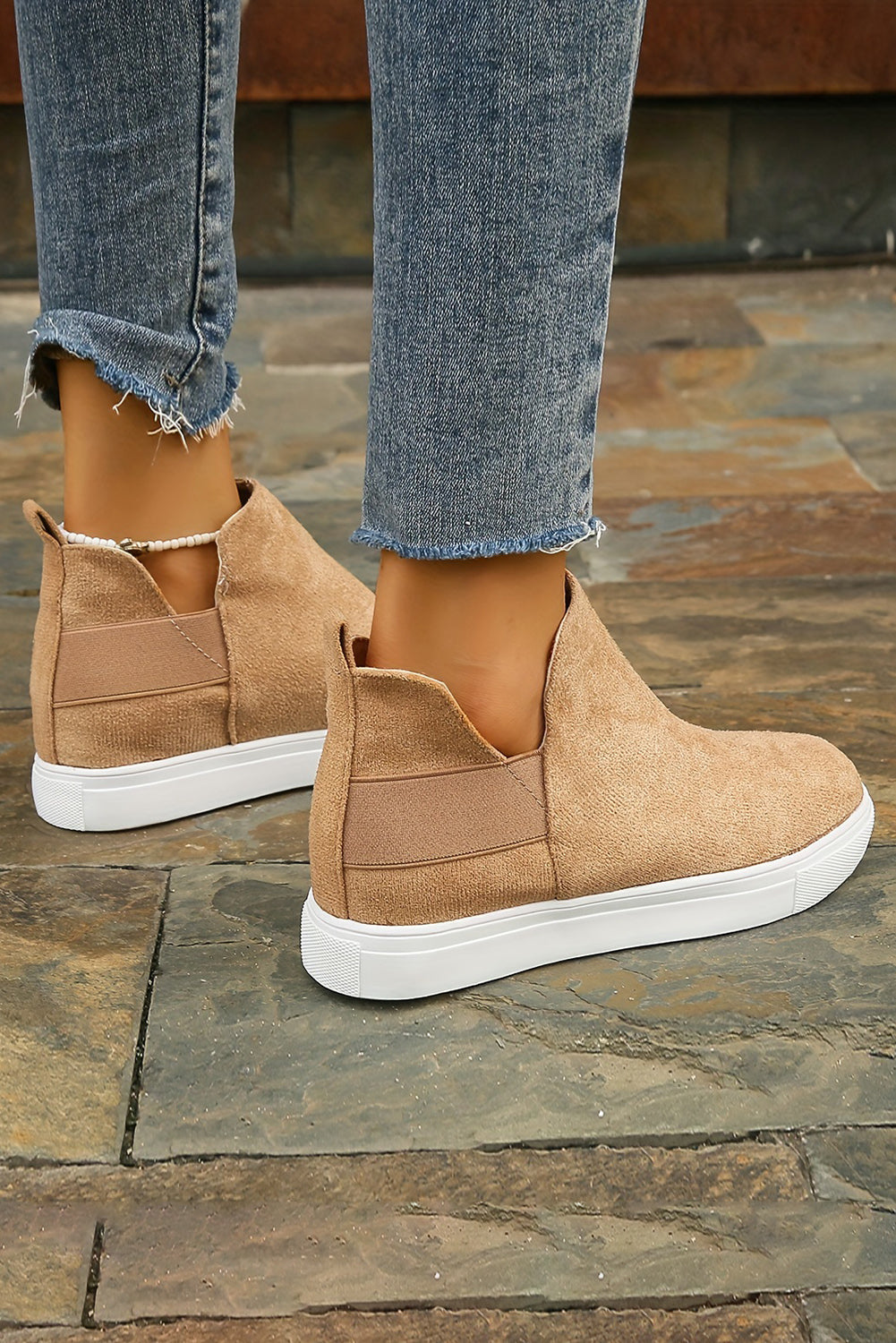 Camel High Top Slip-on Casual Boots - eAura