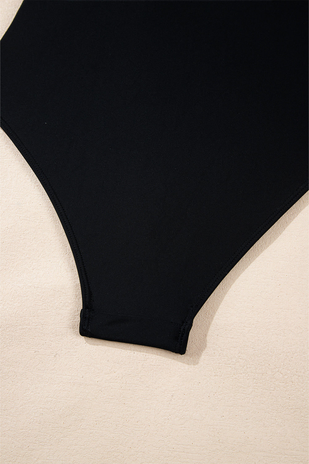 Black Colourblock Edge Belted One Piece Swimsuit eAura