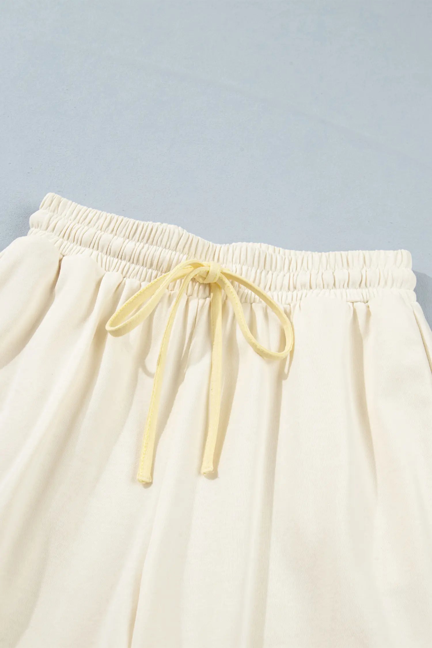 White Summer Color-Blocked Star Patchwork Pants