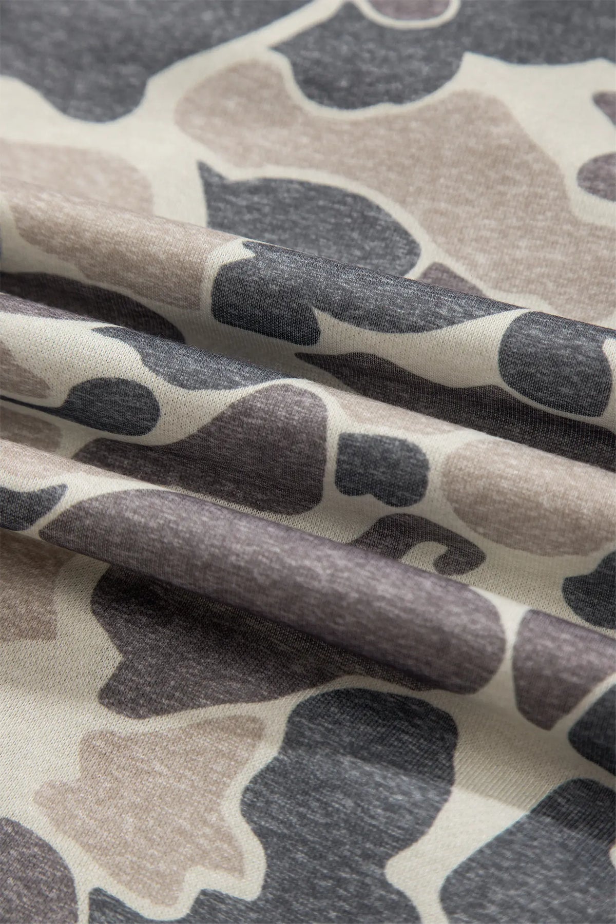 Camouflage Print Colour Block Trim Zip Bomber Sweatshirt – Multicolour