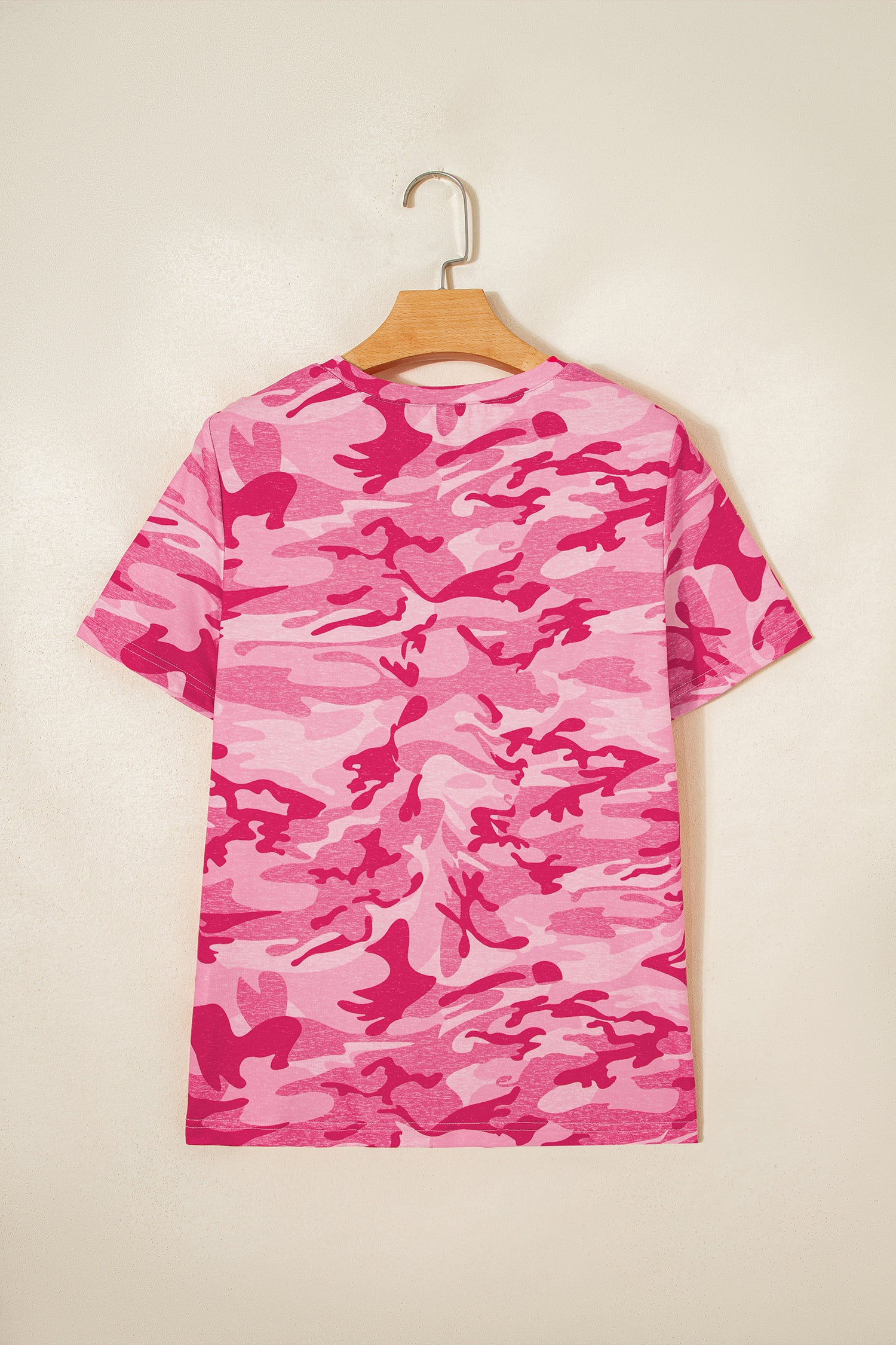 Camouflage Print Crew Neck T-Shirt