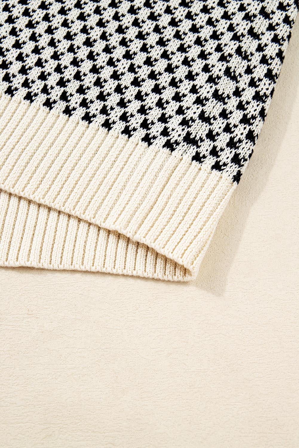Contrast Colour Pattern Lantern Sleeve Sweater eAura