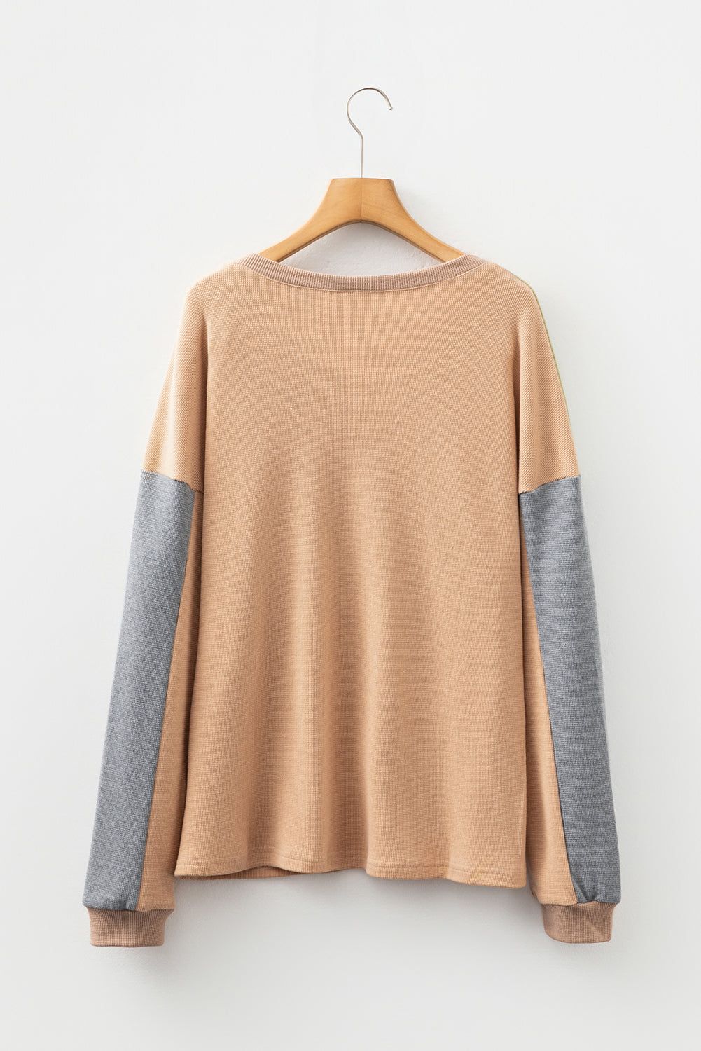 Textured Drop Shoulder Henley Top eAura