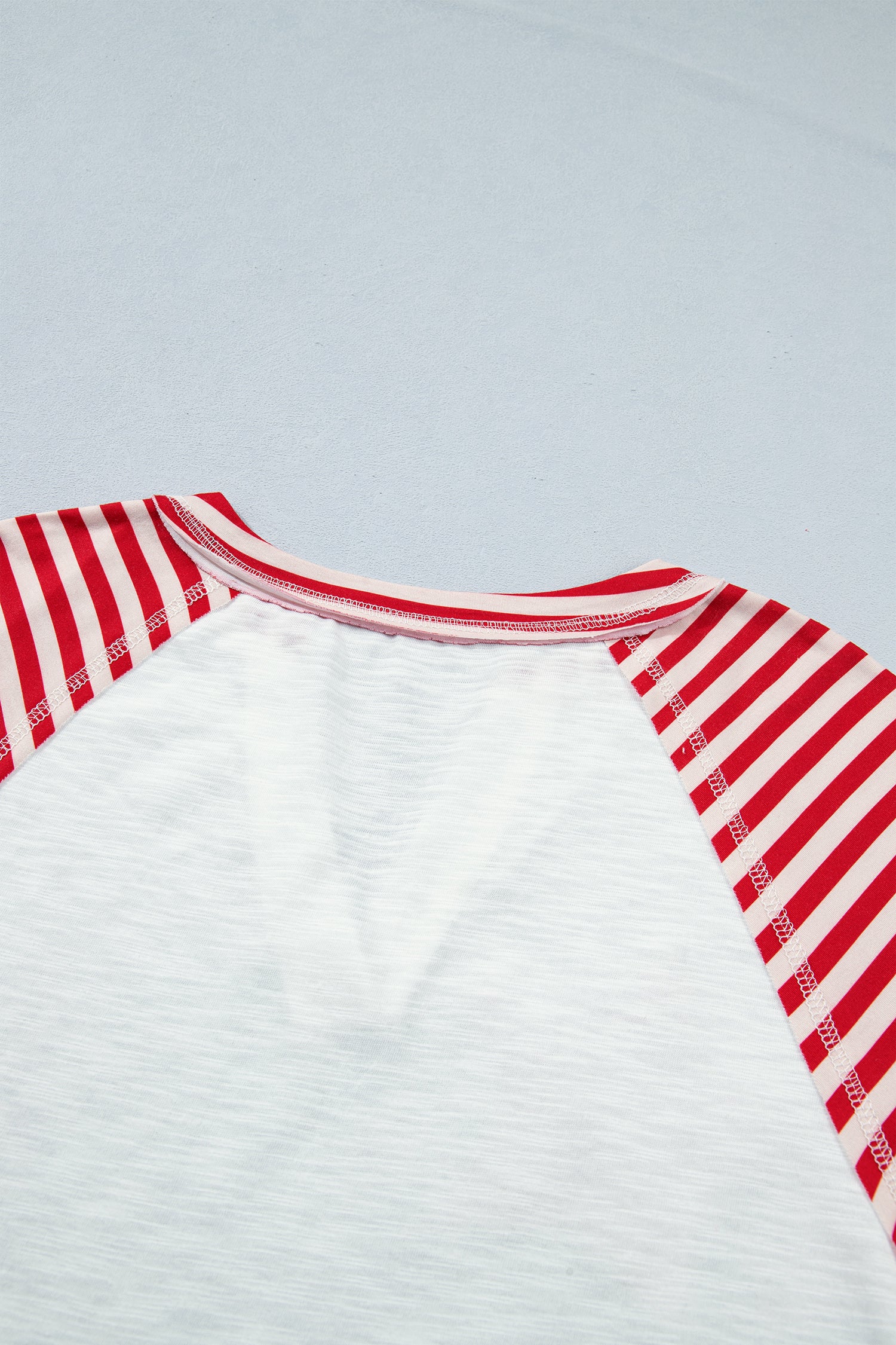 Star Detail Flag Inspired Short Sleeve Top – Fiery Red