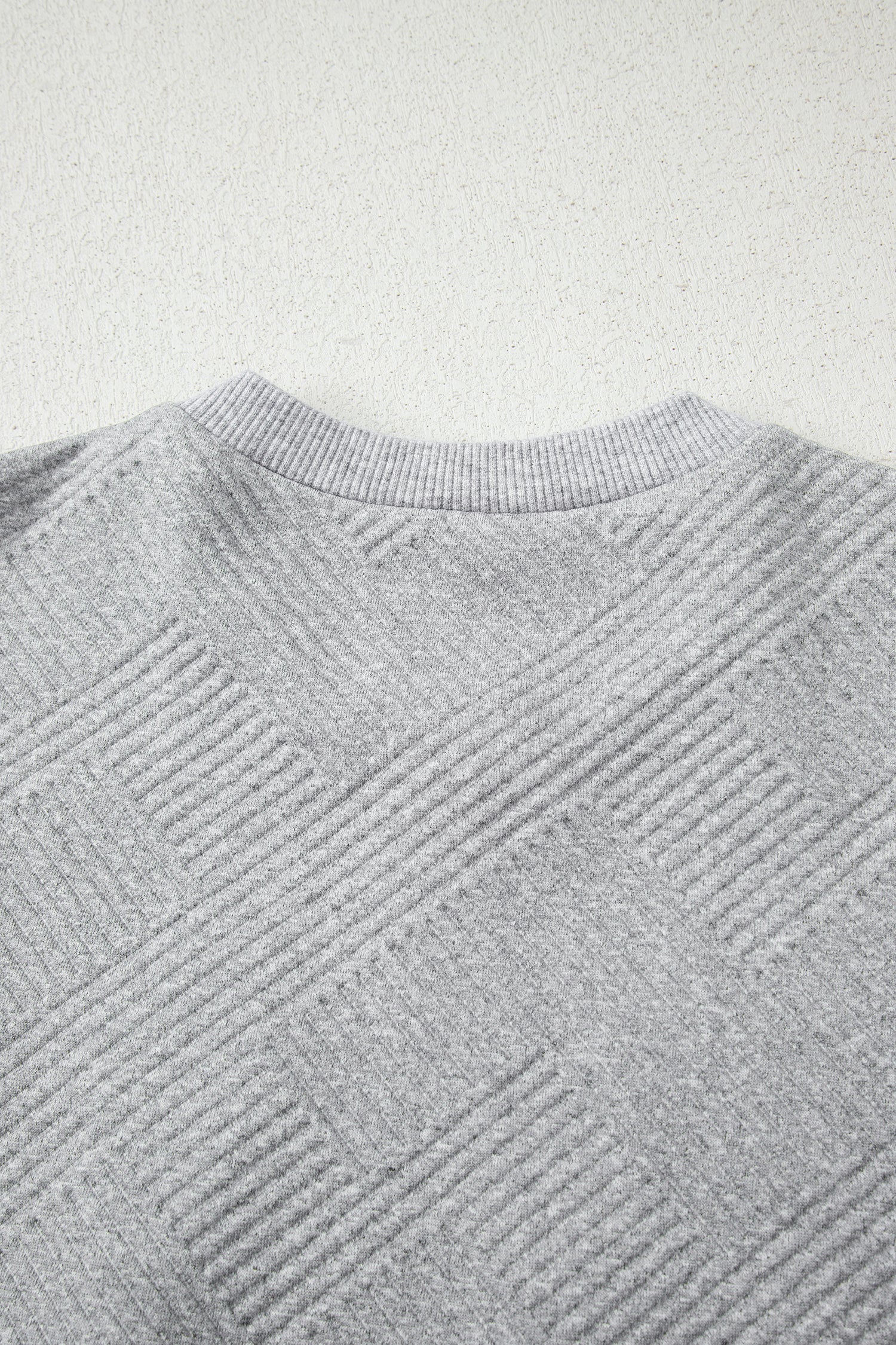 Textured Half Zip Loose Sweatshirt - eAura