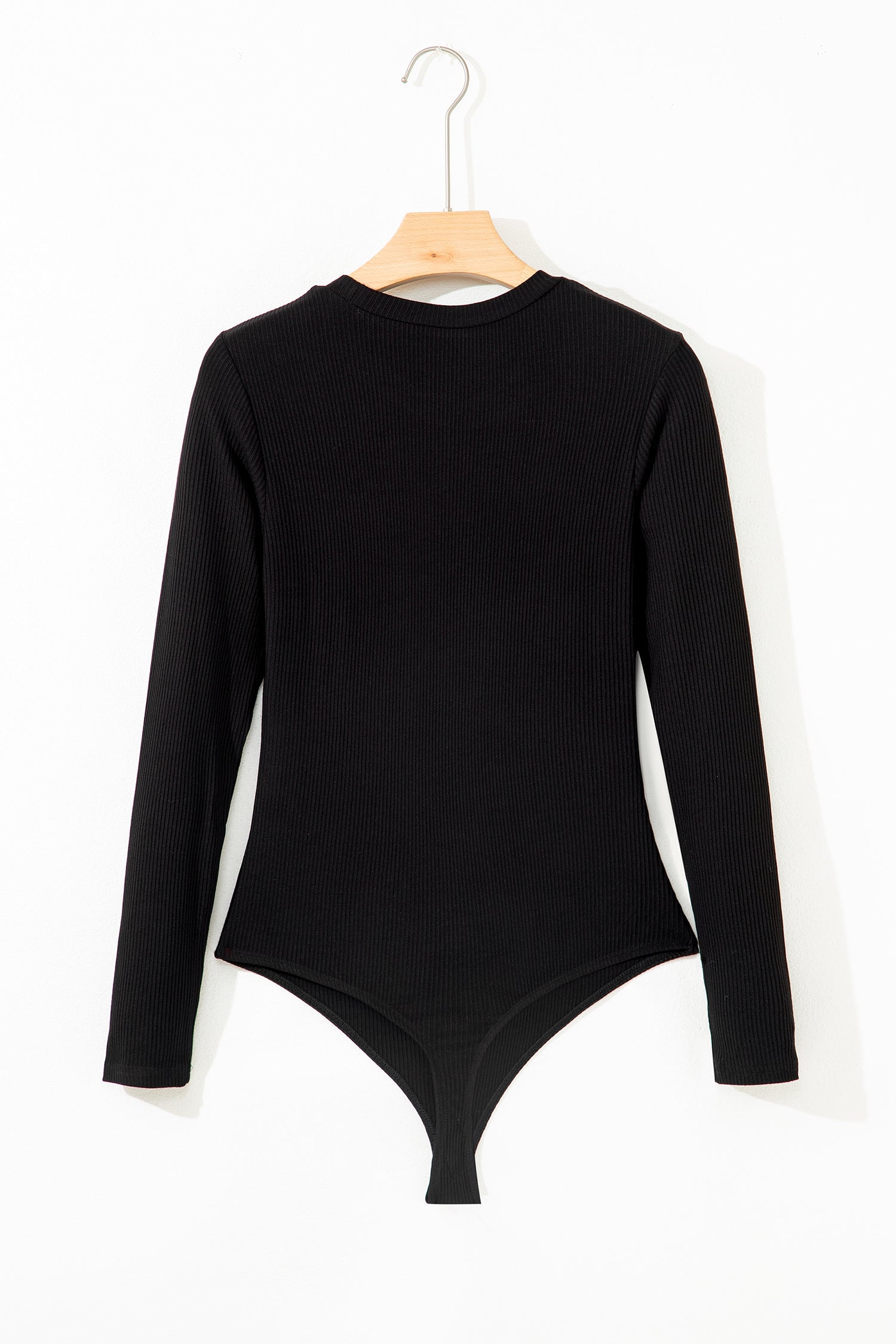 Ribbed Long Sleeve Crew Neck Bodysuit - eAura