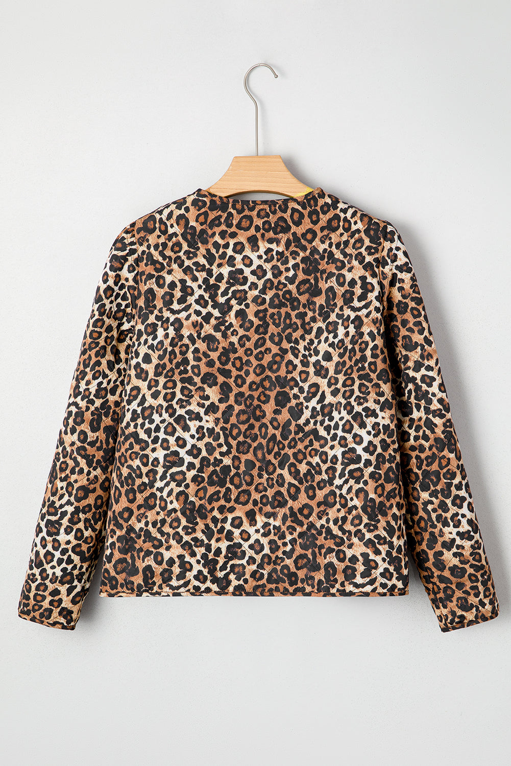 Leopard Quilted Tie Front Jacket eAura