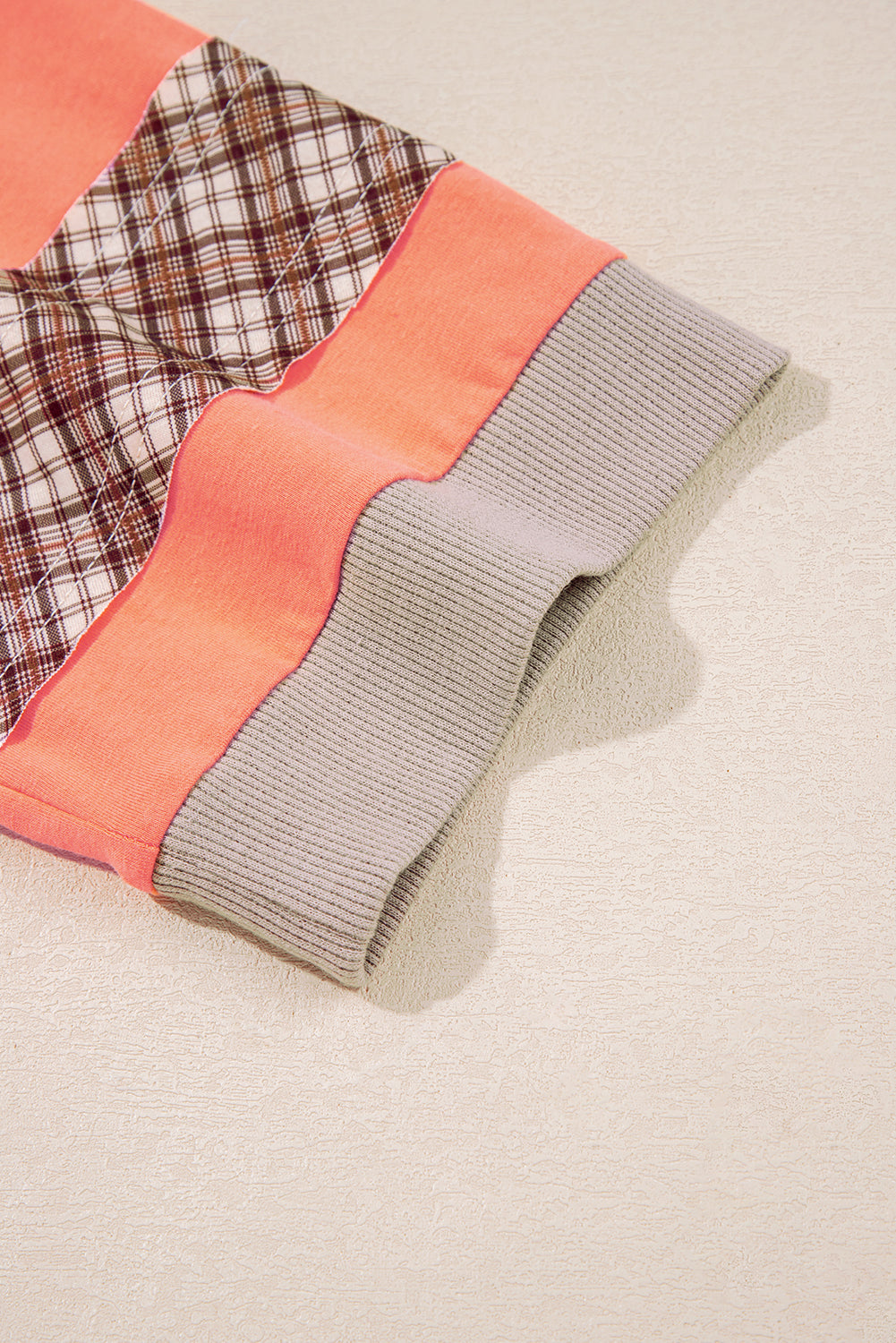 Waffle Flower Patchwork Bracelet Sleeve Top - eAura