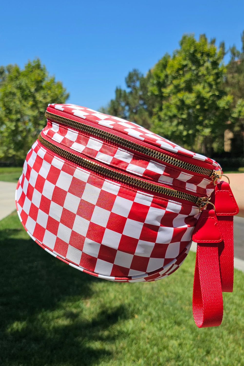 Print Wide Strap Large Crossbody Bag