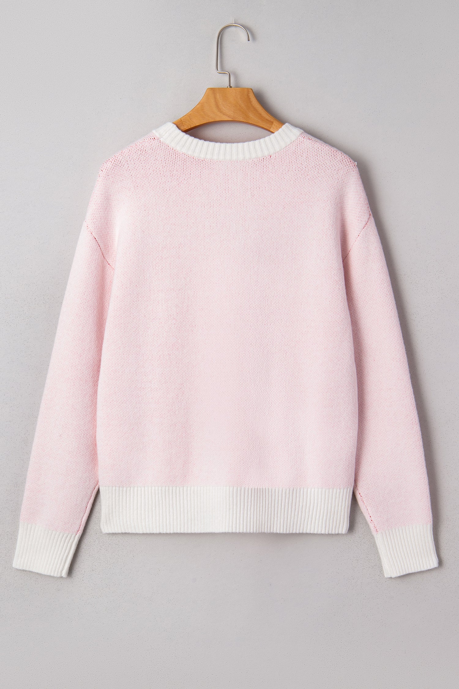 Cherry Pattern Drop Shoulder Sweater - Sweaters & Cardigans/Sweaters