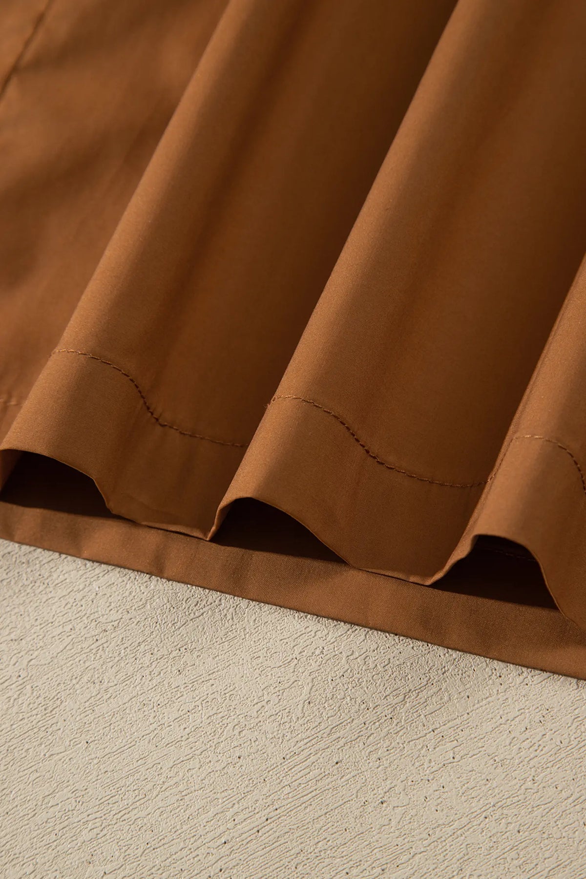 Chestnut Striped Colourblock Patchwork Sleeveless Casual Long Dress – Brown