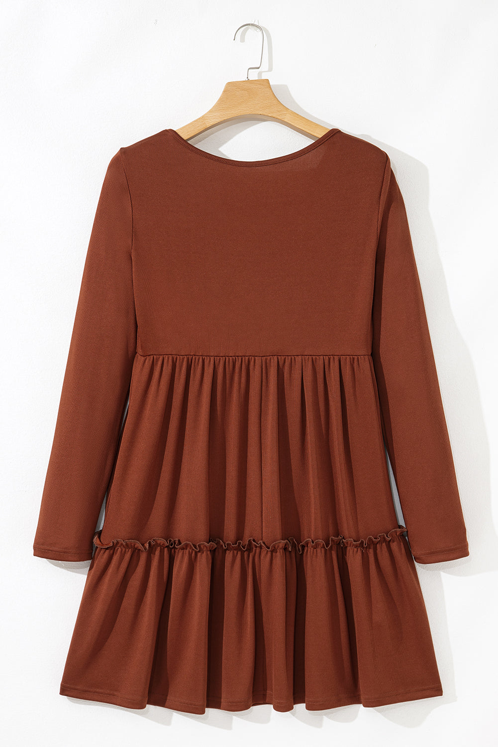 Rib Long Sleeve Mini Dress - eAura