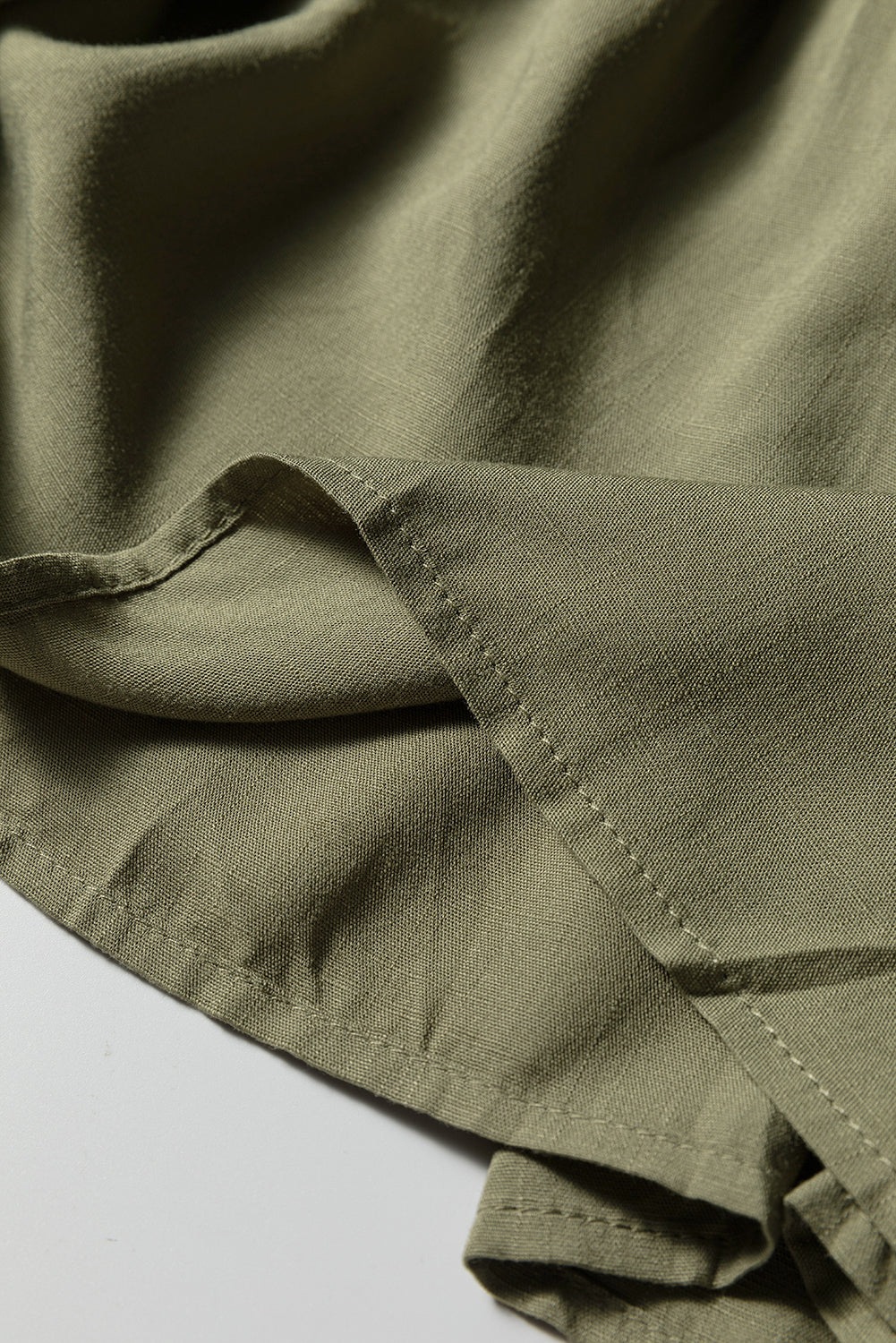 Collared V-Neck Smocked Detail Contrast Leopard Trim Bracelet Sleeve Long Dress - eAura