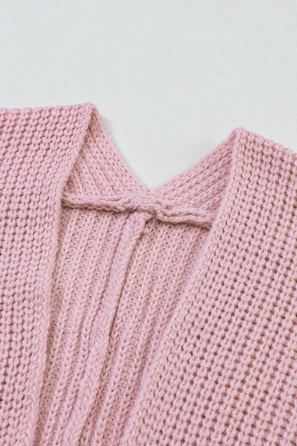Pink Oversized Fold Over Sleeve Open Front Cardigan eAura