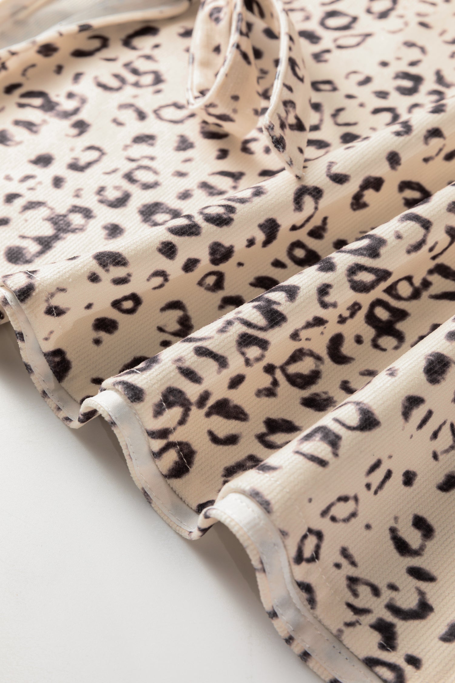 Knot Side Leopard Print Vest - Tops/Vest Tops