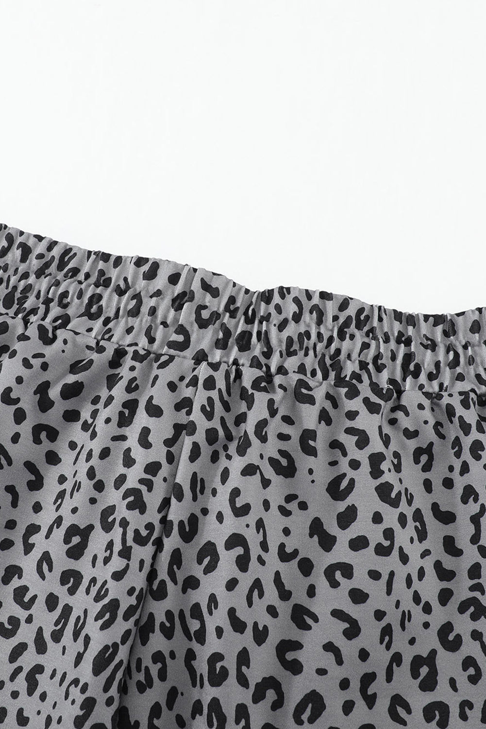 Leopard Print Elastic Waist Casual Joggers