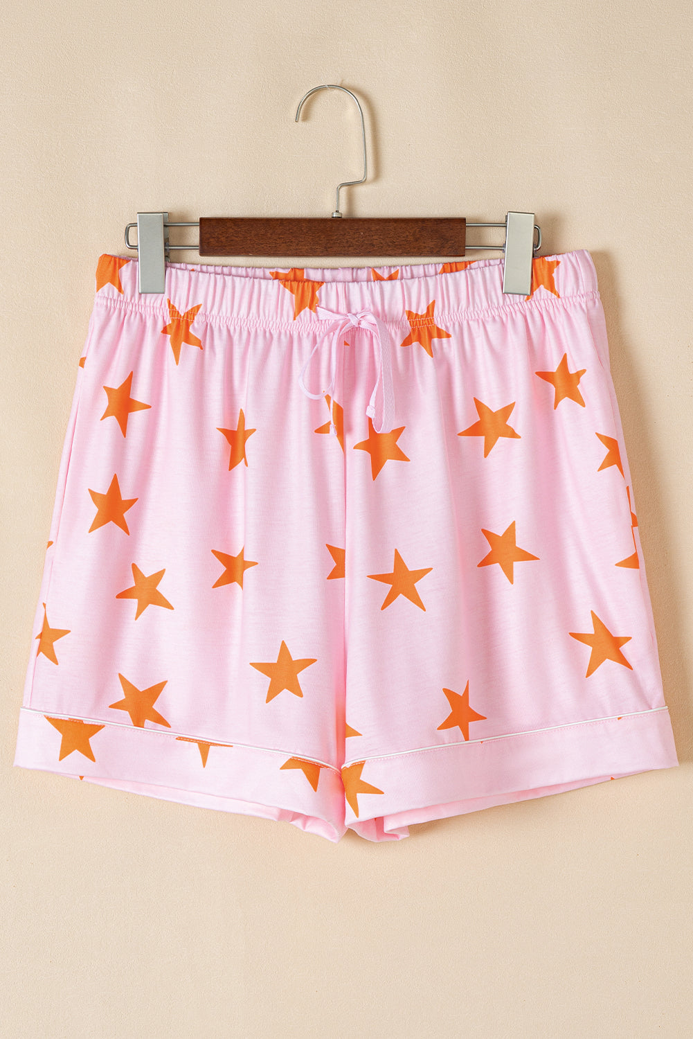 Pink Stars Short Sleeve Shirt and Shorts Bamboo Pyjama Set eAura