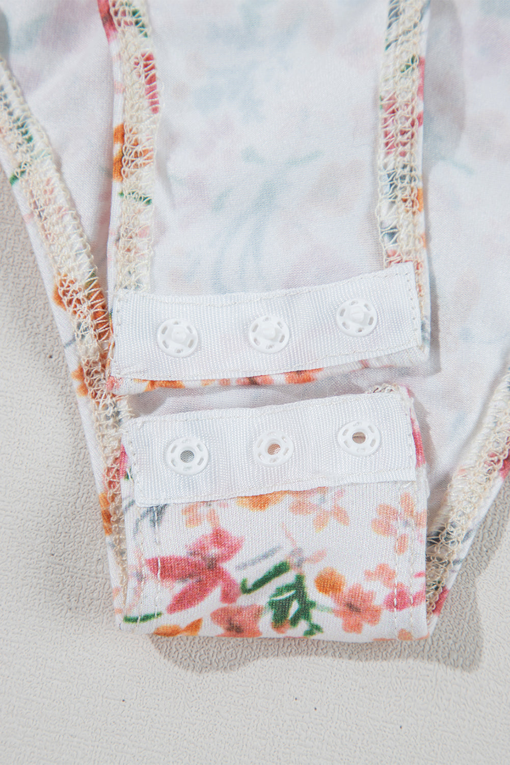 Orange Short Sleeve Floral Ruched Sweetheart Bodysuit eAura