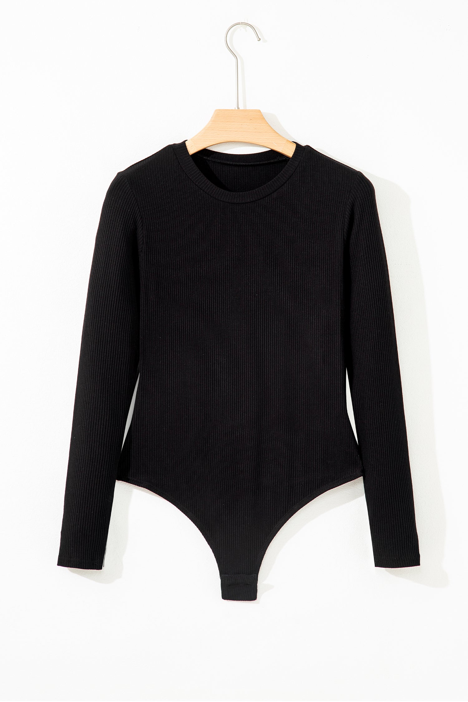Ribbed Long Sleeve Crew Neck Bodysuit - eAura