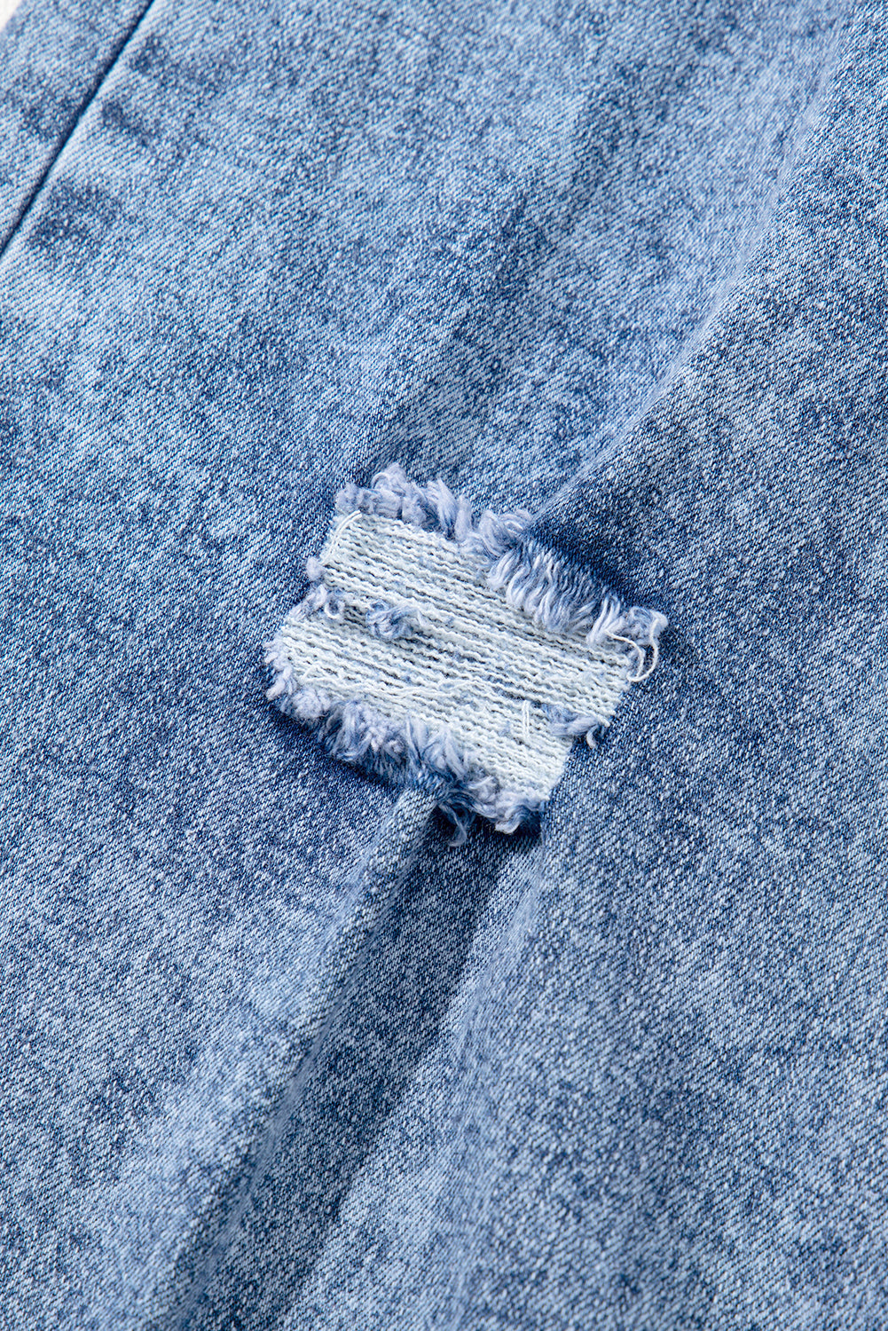 Ashleigh Blue Mineral Wash Bottom Cuff Distressed Wide Leg Jeans eAura