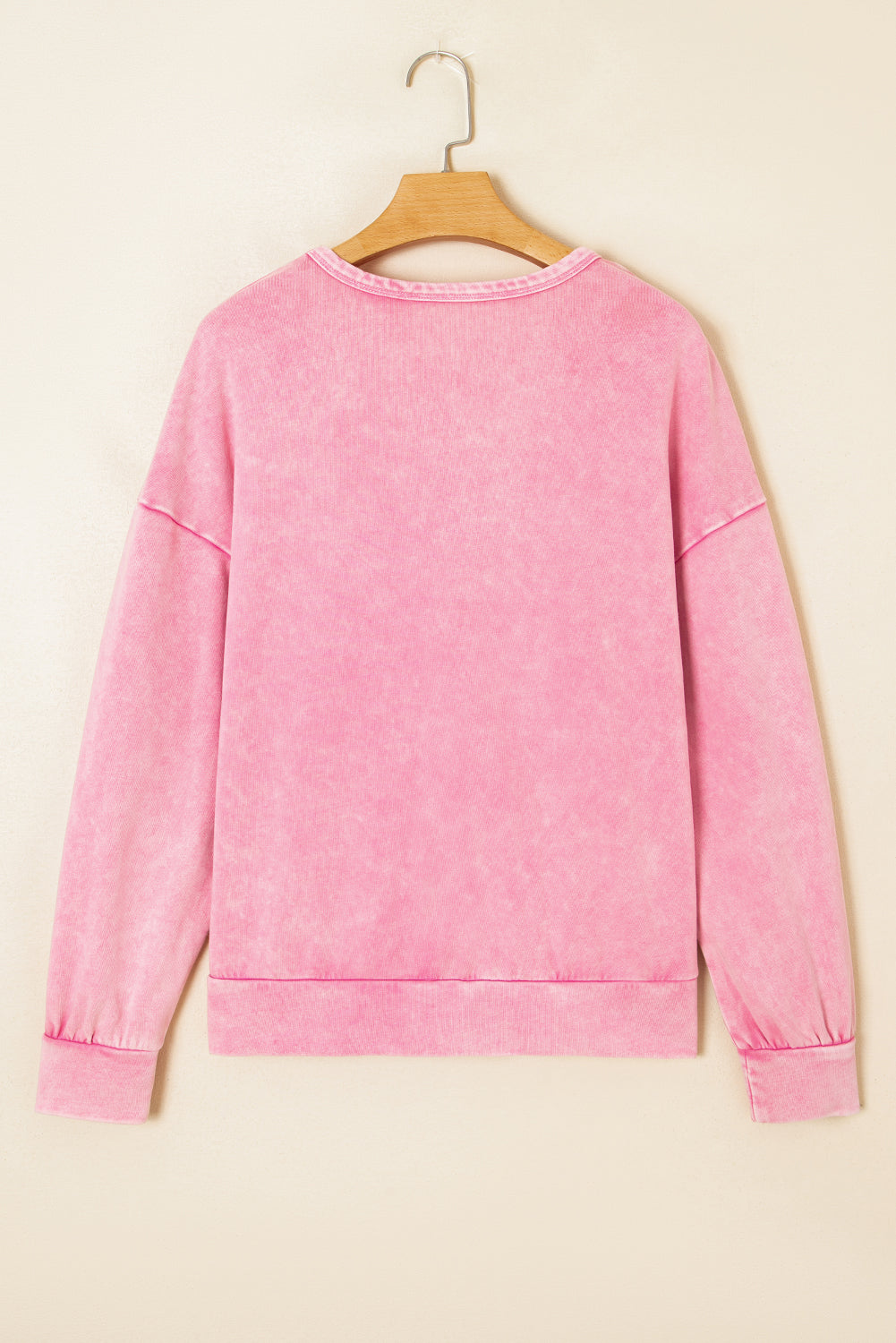 Mineral Wash Big Bow Patchwork Pullover Sweatshirt eAura