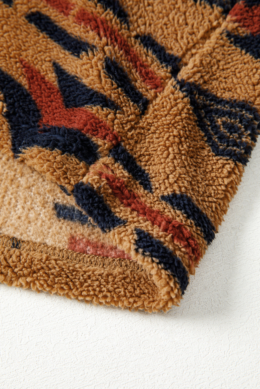 Western Aztec Pattern Fleece Shacket eAura