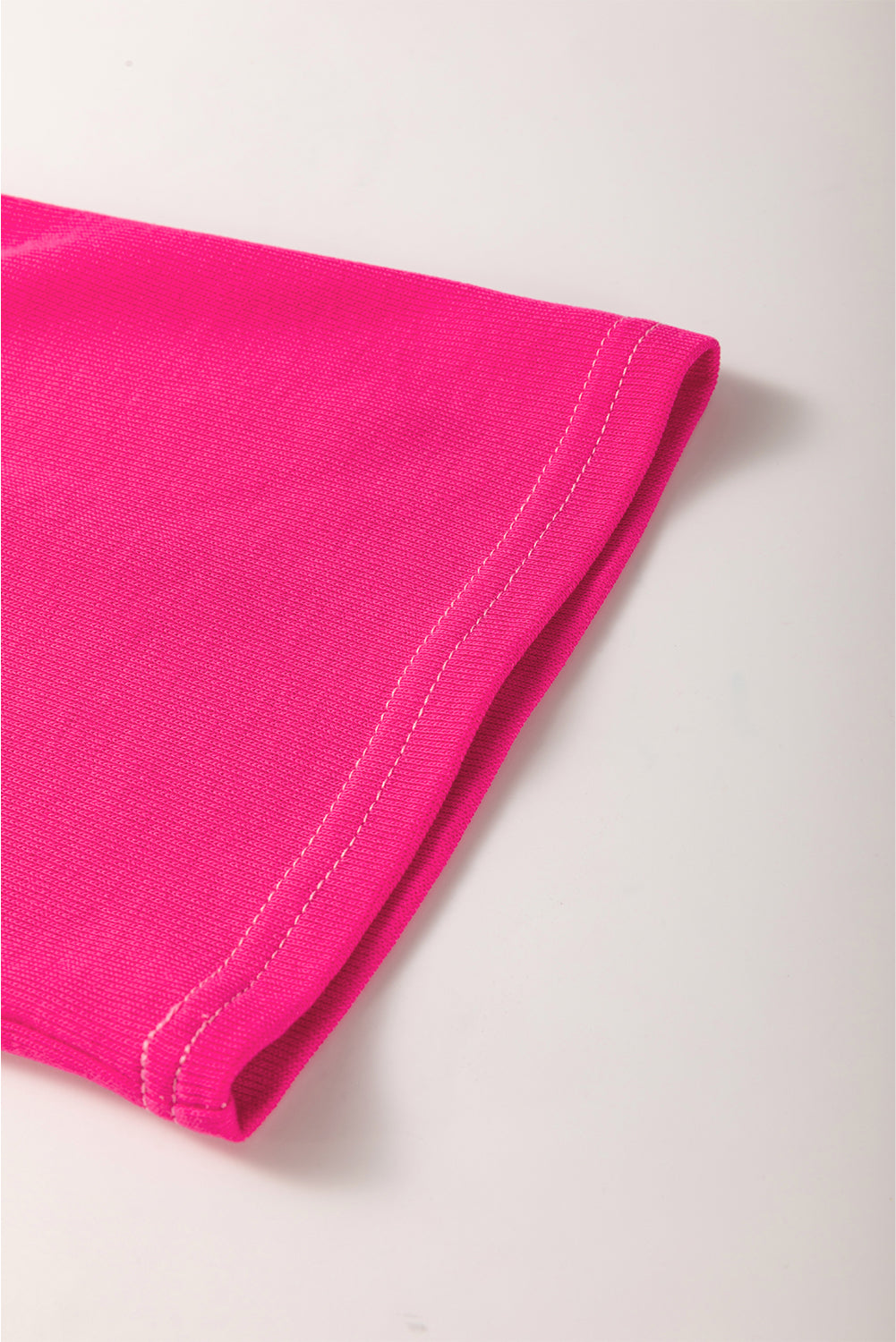 Sachet Pink Contrast Patchwork 3/4 Sleeve V Neck Loose Blouse - eAura