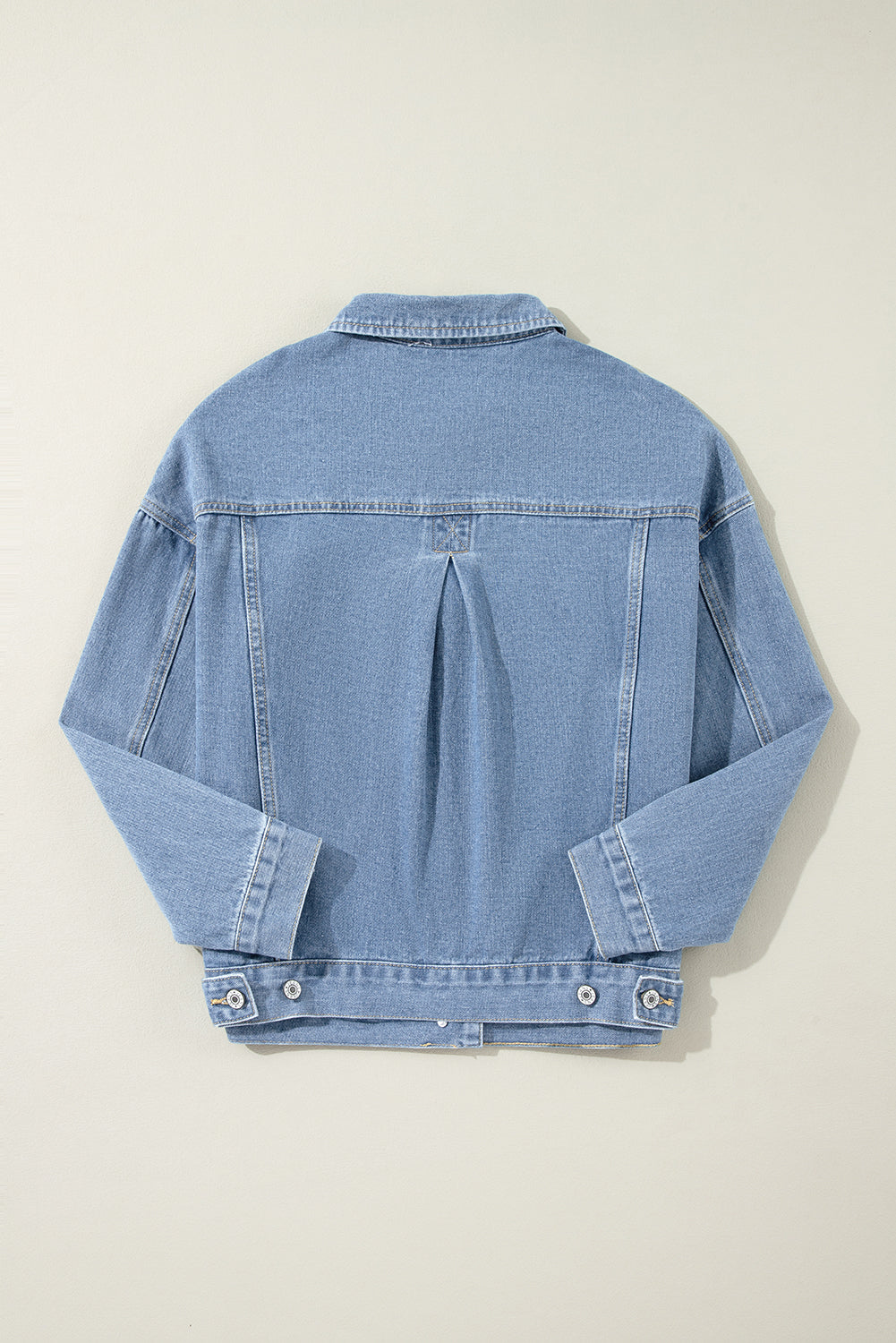 Wild Wind Washed Oversize Pocketed Denim Jacket eAura