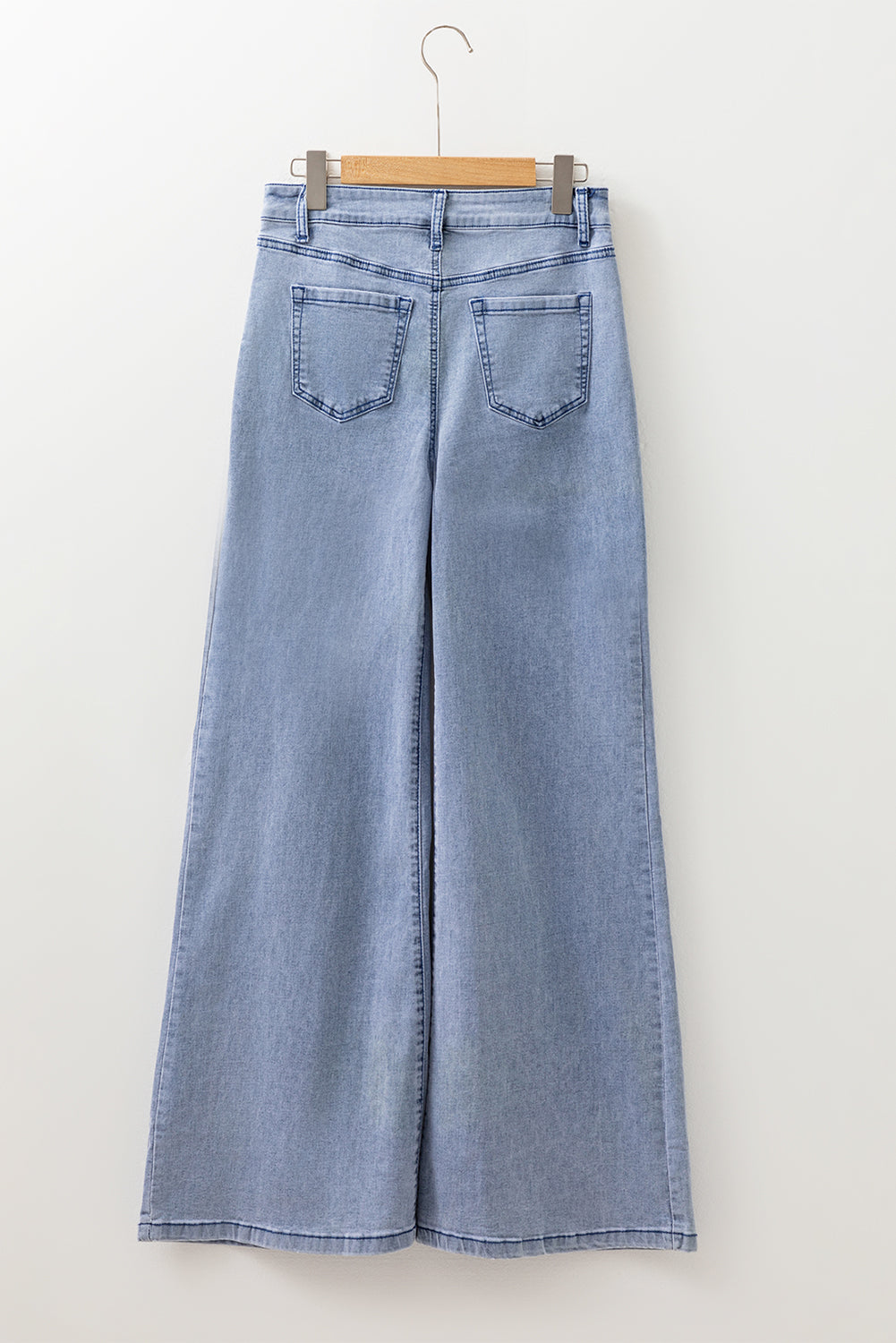 Beau Blue High Waist Button Zip Fly Bell Bottom Flared Jeans Dear-Lover Dropshipping