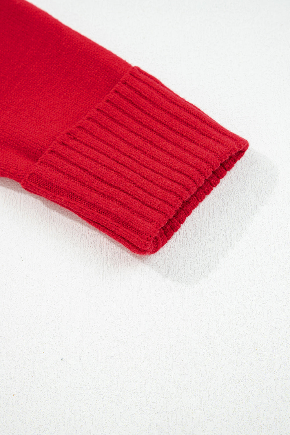Collared V-Neck Ribbed Edge Sweater - eAura