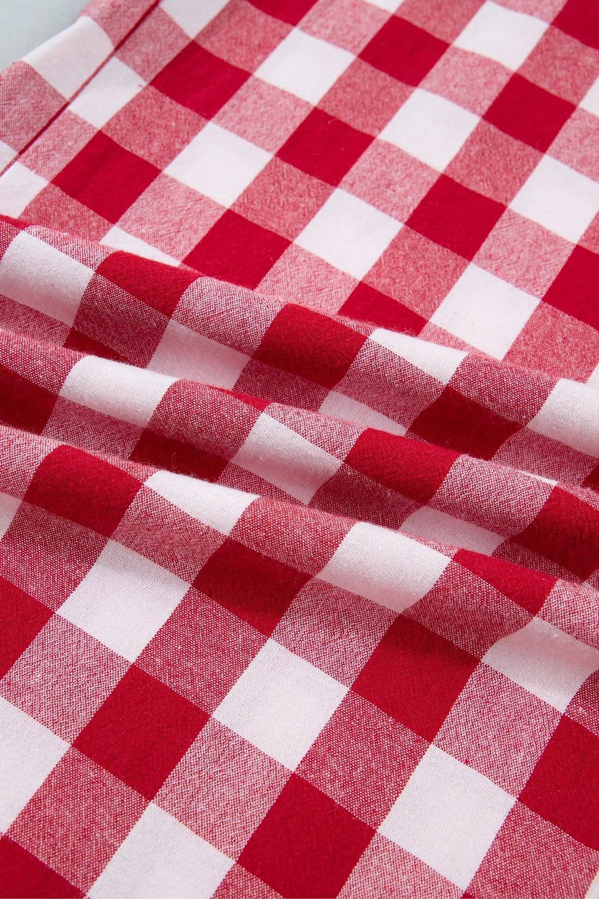 Tie Elastic Waist Shift Pants — Gingham Plaid