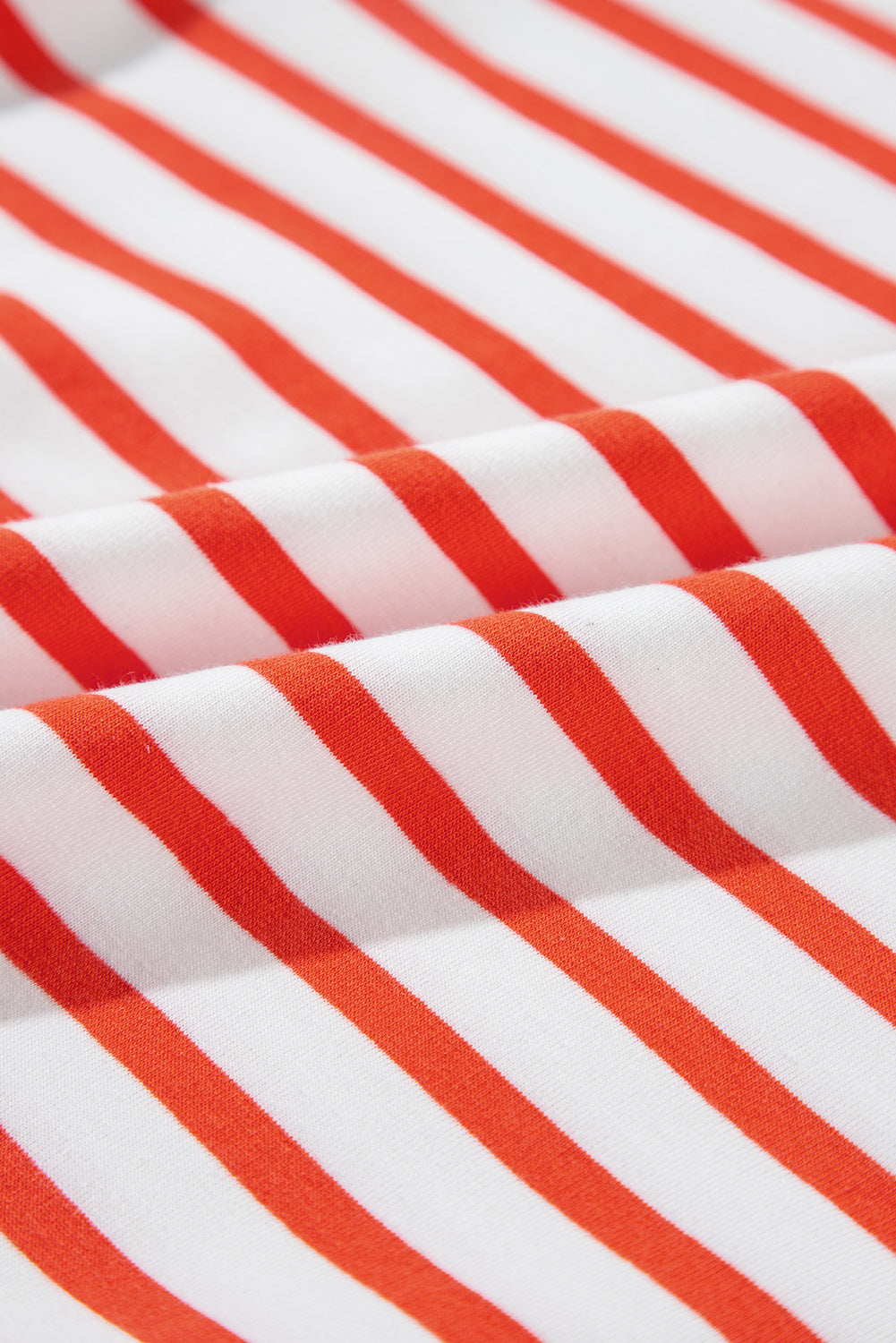 Orange Stripe Drop Shoulder Crew Neck Loose Sweatshirt eAura